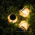 Garden Night Solar Holiday Decoration Ball-Shaped  Crackle Glass Table Lamp